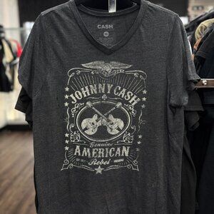 Vintage Johnny Cash Man in Black T-Shirt | Women’s XL Country Music Graphic Tee